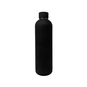 ftb creative 25oz/750ml insulated stainless steel matte water bottle, spill proof, sweat proof (25oz, black)