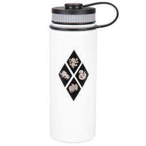 harry potter stainless steel water bottle thermos, 550ml - insulated for water, coffee & more - hogwarts house crest design - gift for kids & adults