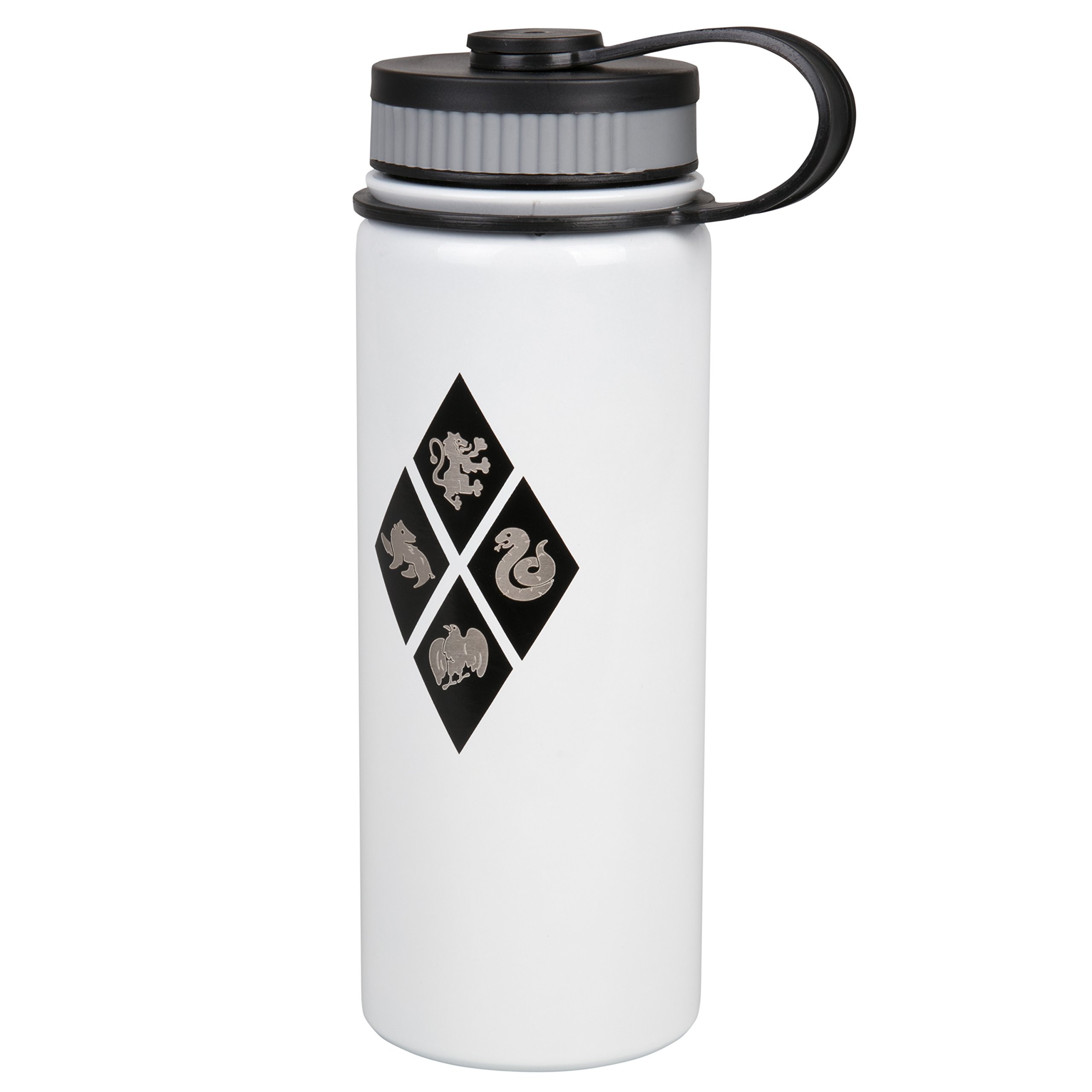 Harry Potter Stainless Steel Water Bottle Thermos, 550ml - Insulated for Water, Coffee & More - Hogwarts House Crest Design - Gift for Kids & Adults