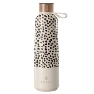 BURGA Insulated Water Bottle (17oz) – Stylish Stainless Steel Water Bottles – Durable Metal Water Bottle Stays Hot or Cold – Anti-Slip, Leak-Proof Reusable Water Bottle – Almond Latte Water Bottle