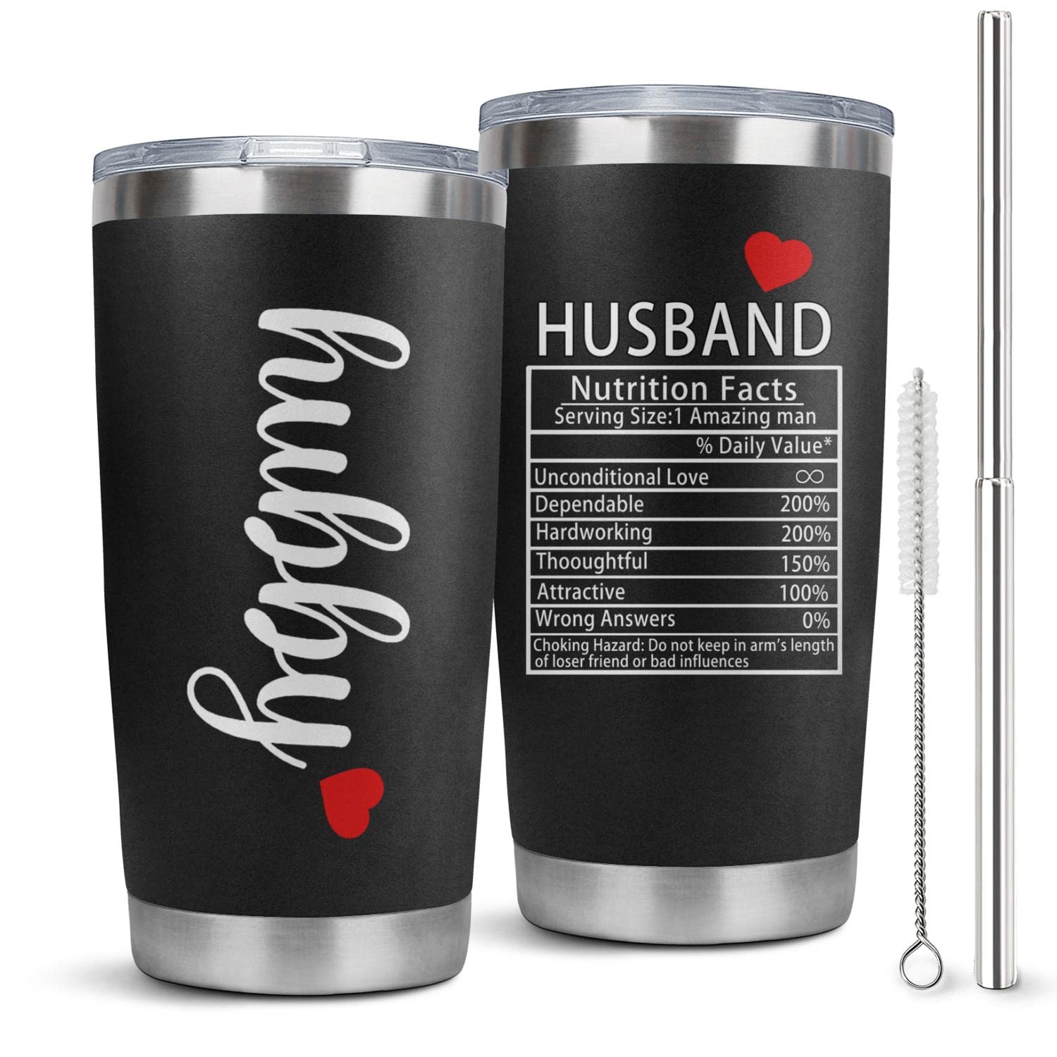 Znutrce Gifts For Husband- Men Gifts,Husband Gifts from Wife,Couple Gifts For Husband,Anniversary for Husband, Him,To My Husband Birthday Gifts from Wife for father's day,Tumbler 20 oz.