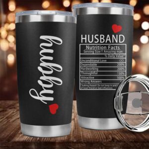 Znutrce Gifts For Husband- Men Gifts,Husband Gifts from Wife,Couple Gifts For Husband,Anniversary for Husband, Him,To My Husband Birthday Gifts from Wife for father's day,Tumbler 20 oz.