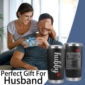 Znutrce Gifts For Husband- Men Gifts,Husband Gifts from Wife,Couple Gifts For Husband,Anniversary for Husband, Him,To My Husband Birthday Gifts from Wife for father's day,Tumbler 20 oz.