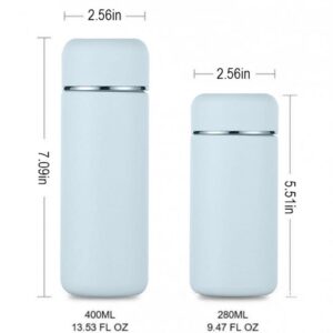 Mini 9 oz/13oz Stainless Steel Sports Water Bottle Spout Vacuum Insulated for Kids and Women Keep Hot and Cold (Spa blue,9oz)