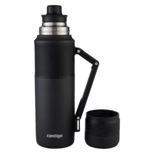 contigo thermal bottle thermalock, vacuum insulated travel flask, thermos flask for hot drinks, up to 35h hot & 60h cold, leakproof coffee tea bottle, stainless steel travel mug
