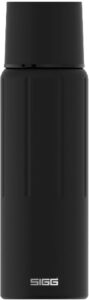 sigg - obsidian insulated water bottle - thermo flask with cup - leakproof - lightweight - bpa free - 18/8 stainless steel - 37 oz