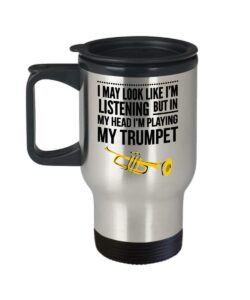 trumpet travel mug for trumpet player christmas gift for trumpet teacher funny musician coffee mugs music tea cup gag gifts for men and women