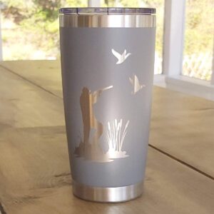 Duck Hunting 20oz Coffee Mug (Gray), Duck Hunting Accessories, Insulated Stainless Steel Travel Coffee Tumbler,