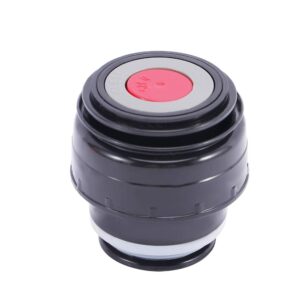 travel cup vacuum flask lid drinkware mug, universal vacuum flasks lid drinkware thermose accessories(4.5cm black red)