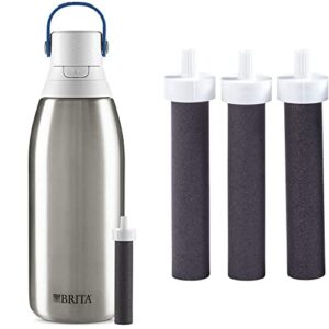 brita insulated filtered water bottle with straw water filter replacements
