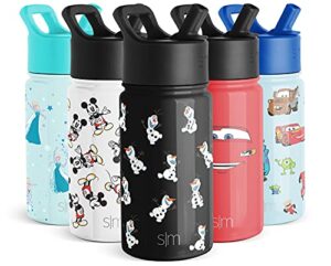 simple modern disney frozen olaf kids water bottle with straw lid | reusable insulated stainless steel cup for school | summit collection | 14oz, i like warm hugs