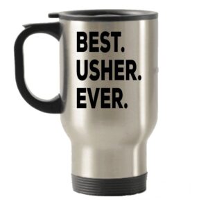 spreadpassion usher travel mug - best usher ever travel insulated tumblers mug - usher gifts for kids church wedding men - thank you - inexpensive under $20 or add to gift bag basket box set