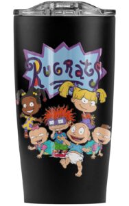 logovision rugrats group stainless steel 20 oz travel tumbler, vacuum insulated & double wall with leakproof sliding lid