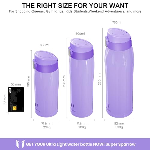 Super Sparrow Insulated Water Bottle Stainless Steel -25oz - BPA-Free Travel Mug - Leakproof Metal Flask for Sports, Travel, Work