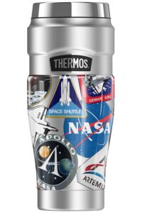 thermos nasa nasa misc stickers stainless king stainless steel travel tumbler, vacuum insulated & double wall, 16oz