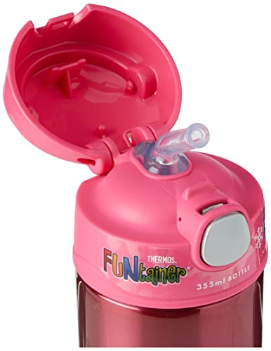 Thermos FUNtainer Straw Bottle, Pink, 355 ml