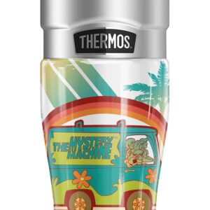 THERMOS Scooby-Doo The Mystery Machine Rainbow STAINLESS KING Stainless Steel Travel Tumbler, Vacuum insulated & Double Wall, 16oz