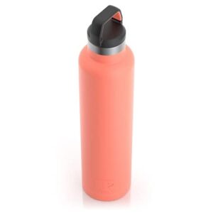 RTIC 26 oz Vacuum Insulated Water Bottle, Stainless Steel Metal, Double Wall, BPA Free, for Hot and Cold Drinks, Coral