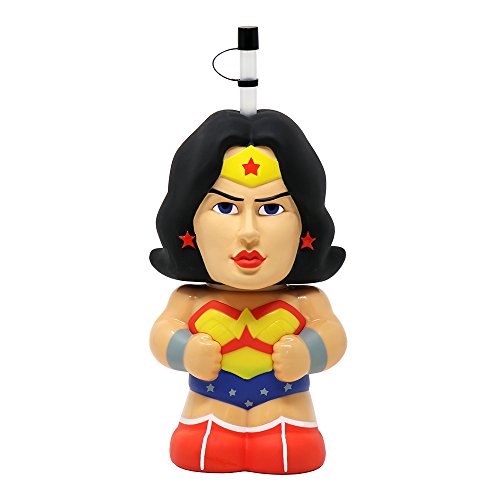 Party Animal DC Comics Superhero Big Sip Water Bottle, 16 oz., Wonder Woman