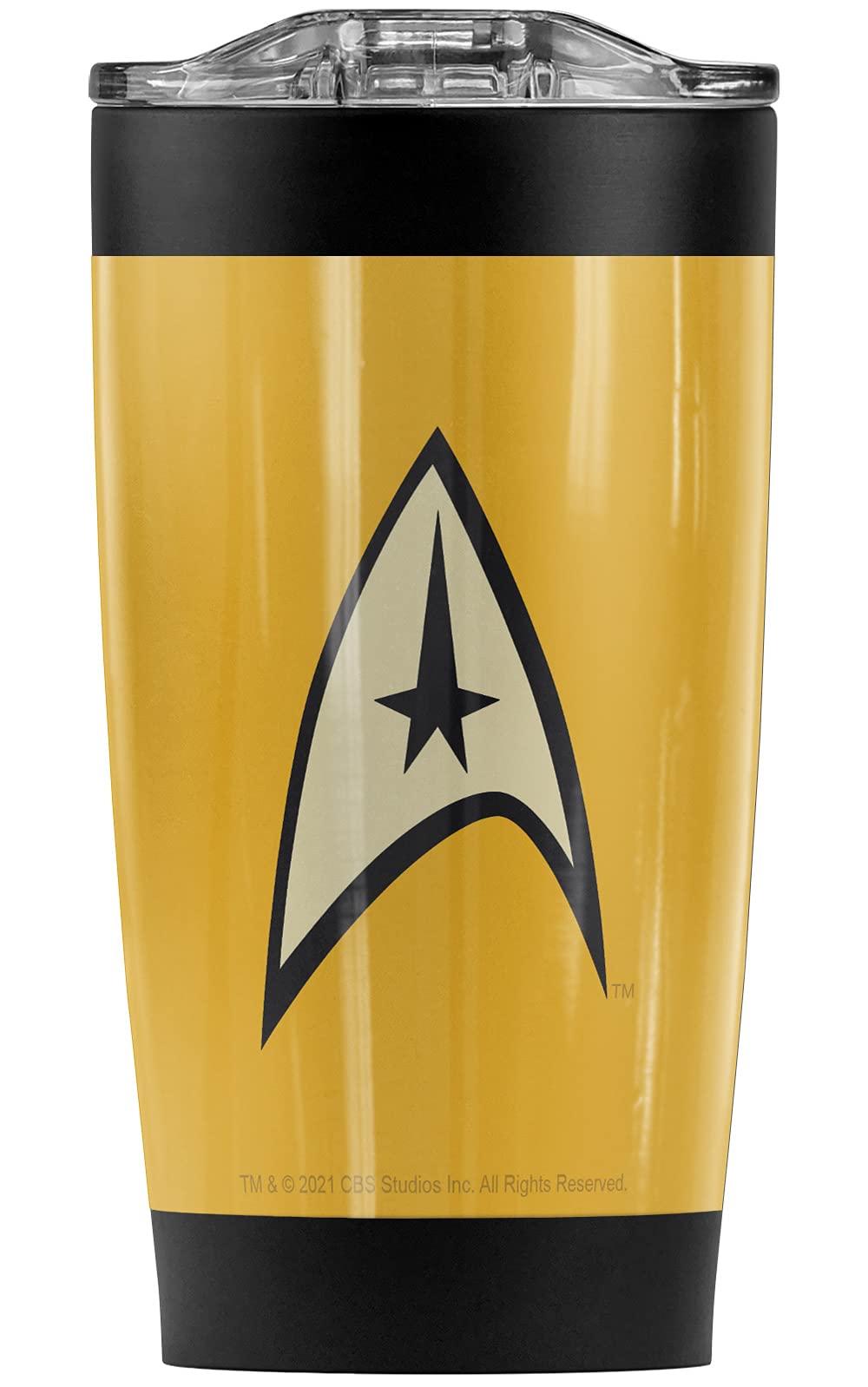 LOGOVISION Star Trek Star Trek Command Uniform Stainless Steel Tumbler 20 oz Coffee Travel Mug/Cup, Vacuum Insulated & Double Wall with Leakproof Sliding Lid | Great for Hot Drinks and Cold Beverages