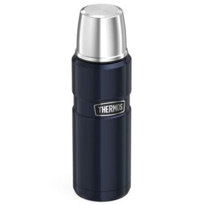 thermos stainless king flask, midnight blue, 470 ml