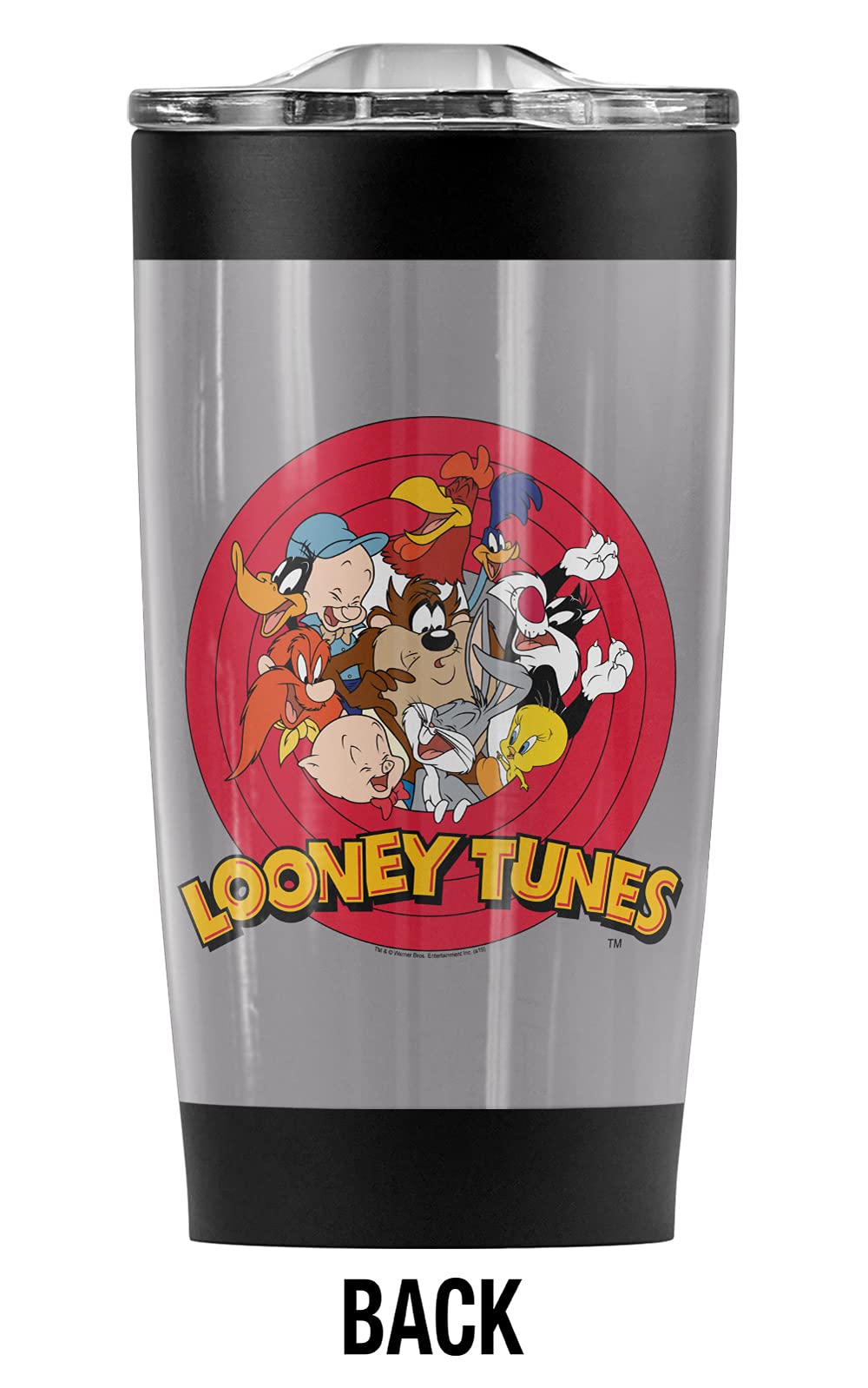 Logovision Looney Tunes Tunes Group Stainless Steel Tumbler 20 oz Coffee Travel Mug/Cup, Vacuum Insulated & Double Wall with Leakproof Sliding Lid | Great for Hot Drinks and Cold Beverages