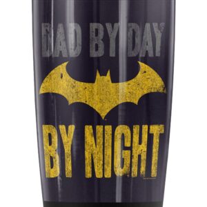 Logovision Batman Dad By Day Stainless Steel Tumbler 20 oz Coffee Travel Mug/Cup, Vacuum Insulated & Double Wall with Leakproof Sliding Lid | Great for Hot Drinks and Cold Beverages