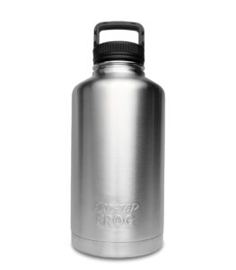 frosted frog 64oz vacuum insulated stainless steel water bottle double walled half gallon growler