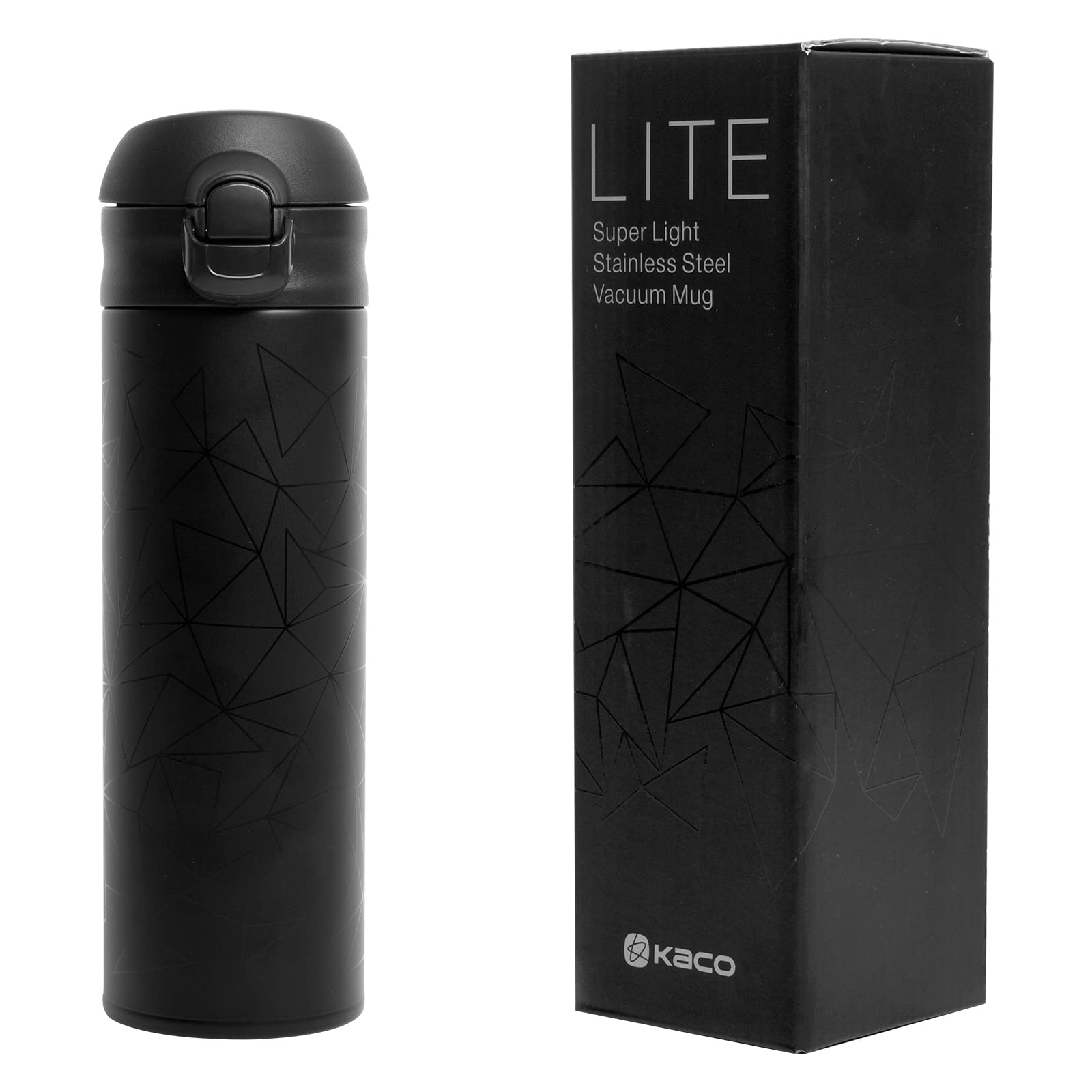 Stainless Steel Mug, Vacuum Insulated Coffee Travel Mug (16-Ounce, Black)