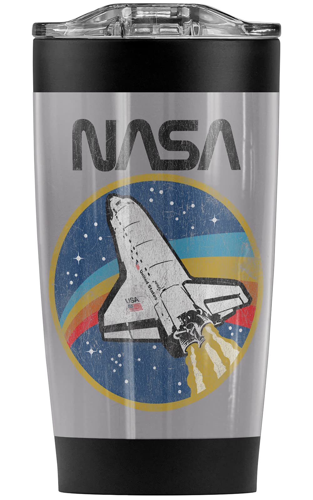 NASA Space Shuttle Patch Stainless Steel Tumbler 20 oz Coffee Travel Mug/Cup, Vacuum Insulated & Double Wall with Leakproof Sliding Lid