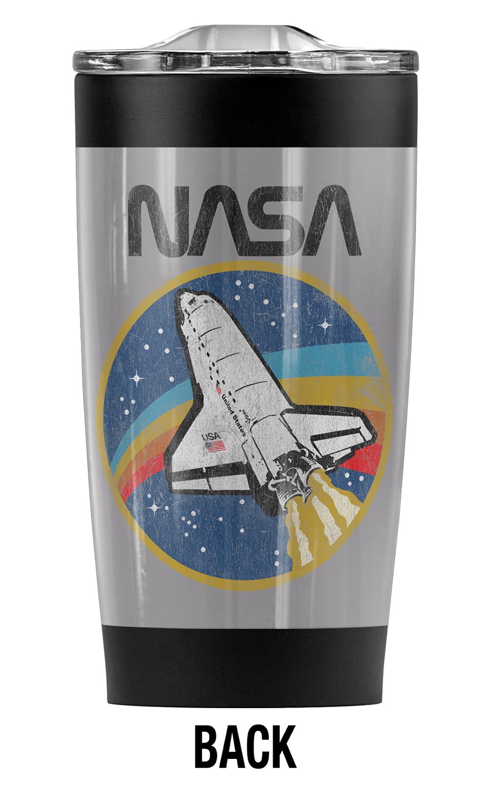 NASA Space Shuttle Patch Stainless Steel Tumbler 20 oz Coffee Travel Mug/Cup, Vacuum Insulated & Double Wall with Leakproof Sliding Lid