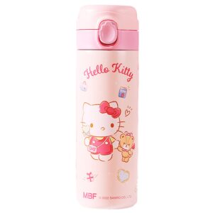 hello kitty stainless steel insulated water bottle 420ml - pink