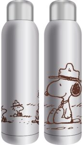 peanuts snoopy line art 22 oz stainless steel insulated vacuum water bottle