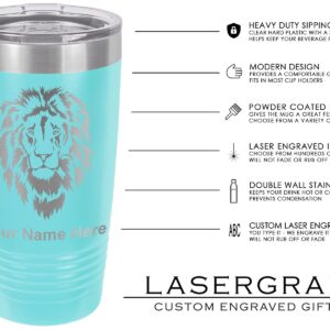 LaserGram 20oz Vacuum Insulated Tumbler Mug, Starfish, Personalized Engraving Included (Light Blue)