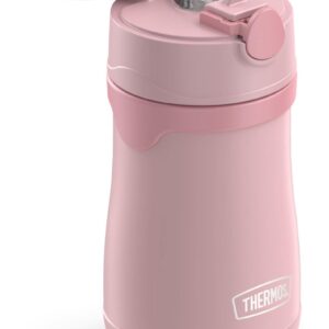 THERMOS BABY 10 ounce Stainless Steel Vacuum Insulated Straw Bottle, Rose