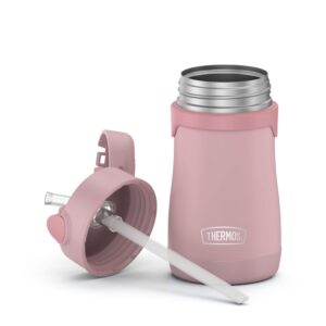 THERMOS BABY 10 ounce Stainless Steel Vacuum Insulated Straw Bottle, Rose