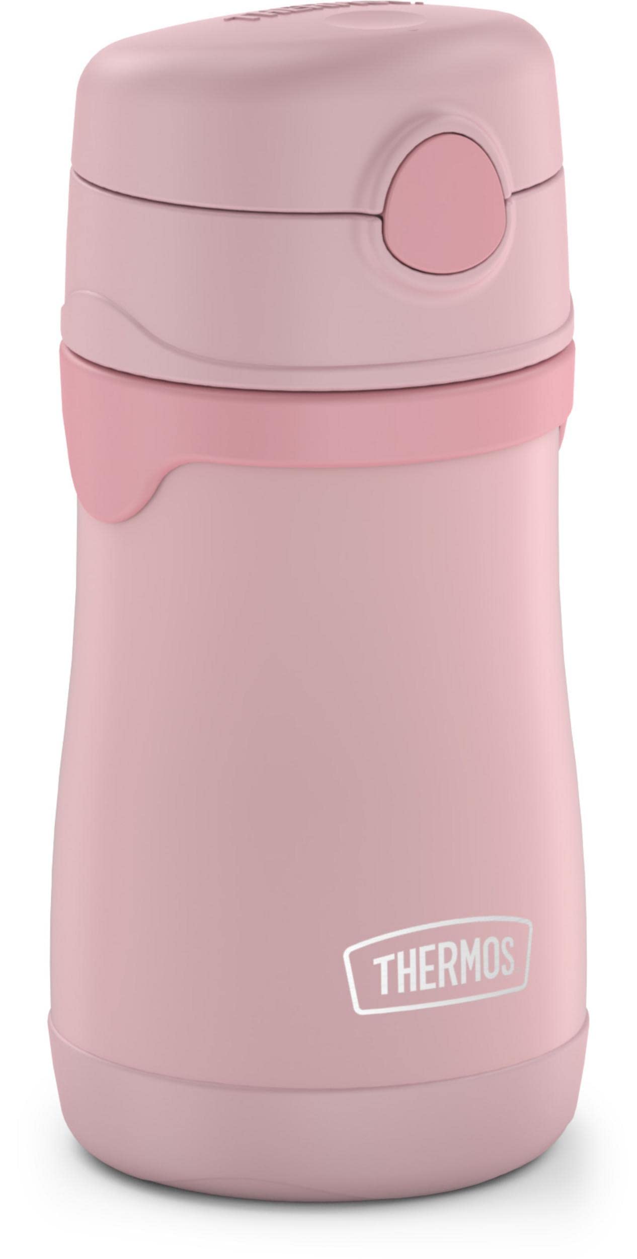 THERMOS BABY 10 ounce Stainless Steel Vacuum Insulated Straw Bottle, Rose