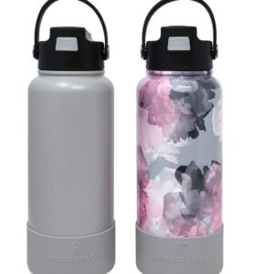 Hydraflow Hybrid 13-Piece 34-oz. Double Wall Stainless Steel Bottles with Bonus Accessories