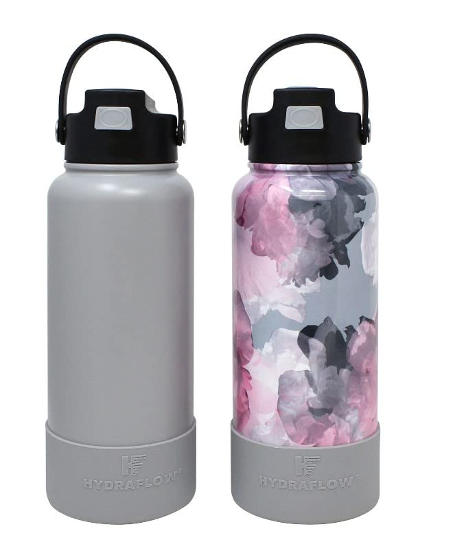 Hydraflow Hybrid 13-Piece 34-oz. Double Wall Stainless Steel Bottles with Bonus Accessories