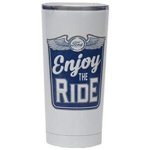 ford enjoy the ride stainless steel travel mug - fun ford travel cup - great gift idea