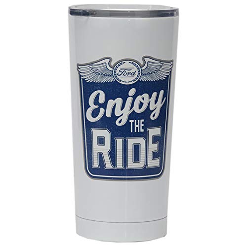 Ford Enjoy the Ride Stainless Steel Travel Mug - Fun Ford Travel Cup - Great Gift Idea