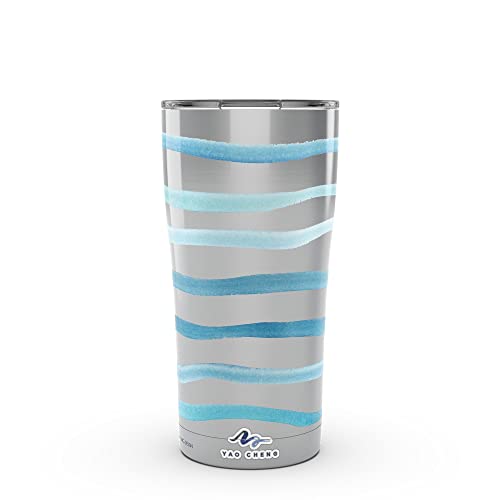 Tervis Yao Cheng Sea Stripe Triple Walled Insulated Tumbler Travel Cup Keeps Drinks Cold & Hot, 20oz Legacy, Stainless Steel