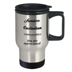 Custodian Travel Mug, Custodian Gifts, Janitor Mug, Janitor Gifts, Custodian Appreciation, Presents for Custodian, Cleaning Crew, Housekeeping, Custod