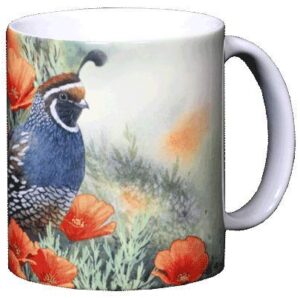 WILD COTTON California Quail 11 Ounce Ceramic Coffee Mug (WC413M)