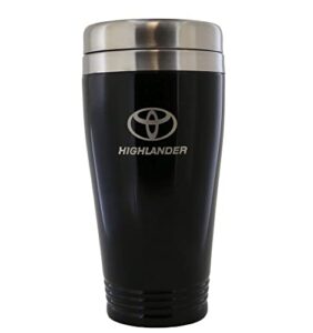 au-tomotive gold travel mug for toyota highlander (black)