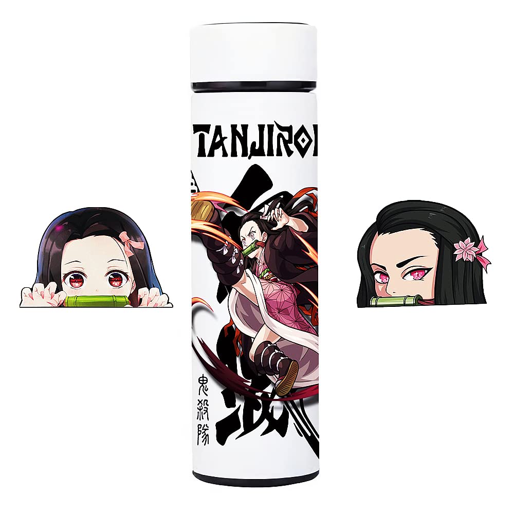 MTTM Kamado Nezuko Insulated Cup Sports Water Bottle Anime Stainless Steel Thermos Cup Birthday Holiday Gifts for Demon Slayer Fans (GM2022)