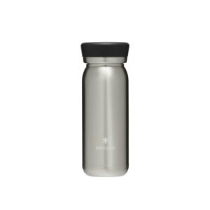 snow peak's milk bottle 500, clear, tw-501cl, stainless steel, vacuum-sealed, double-walled, made in japan, lifetime product guarantee, lightweight for camping & everyday use