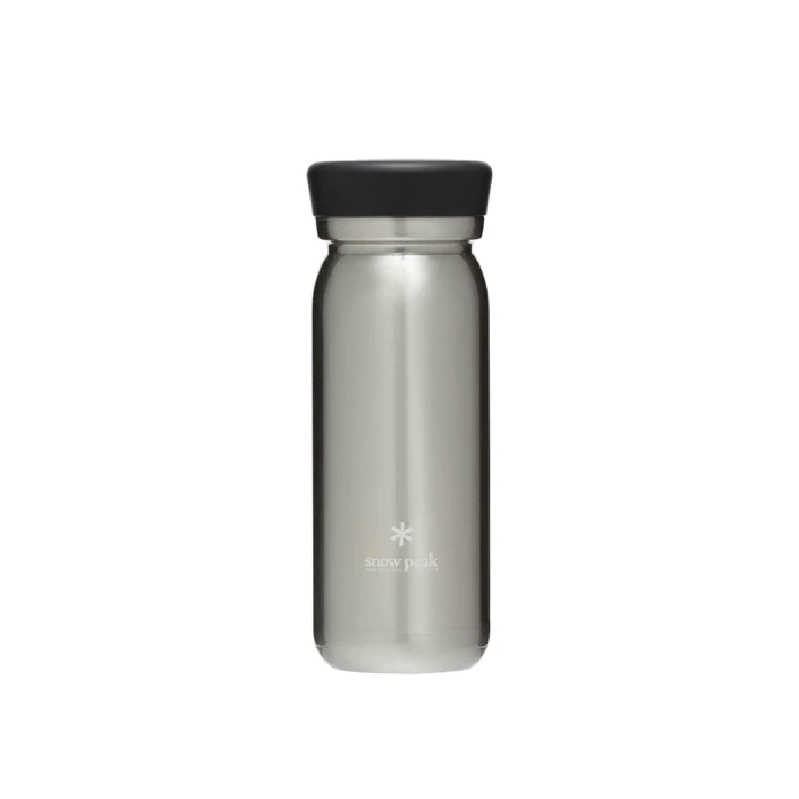 Snow Peak's Milk Bottle 500, Clear, TW-501CL, Stainless Steel, Vacuum-Sealed, Double-Walled, Made in Japan, Lifetime Product Guarantee, Lightweight for Camping & Everyday Use