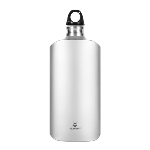 SILVERANT Titanium Water Bottle Lid Replacement for 800ml/600ml Slim Water Bottle Sandblasted & Crystallized