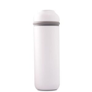 amazcolor 19 oz vacuum insulated water bottle, double insulatedinsulated water bottle that stays hot or cold for 6 hoursceramic coated water bottle for office, school, travel (white)
